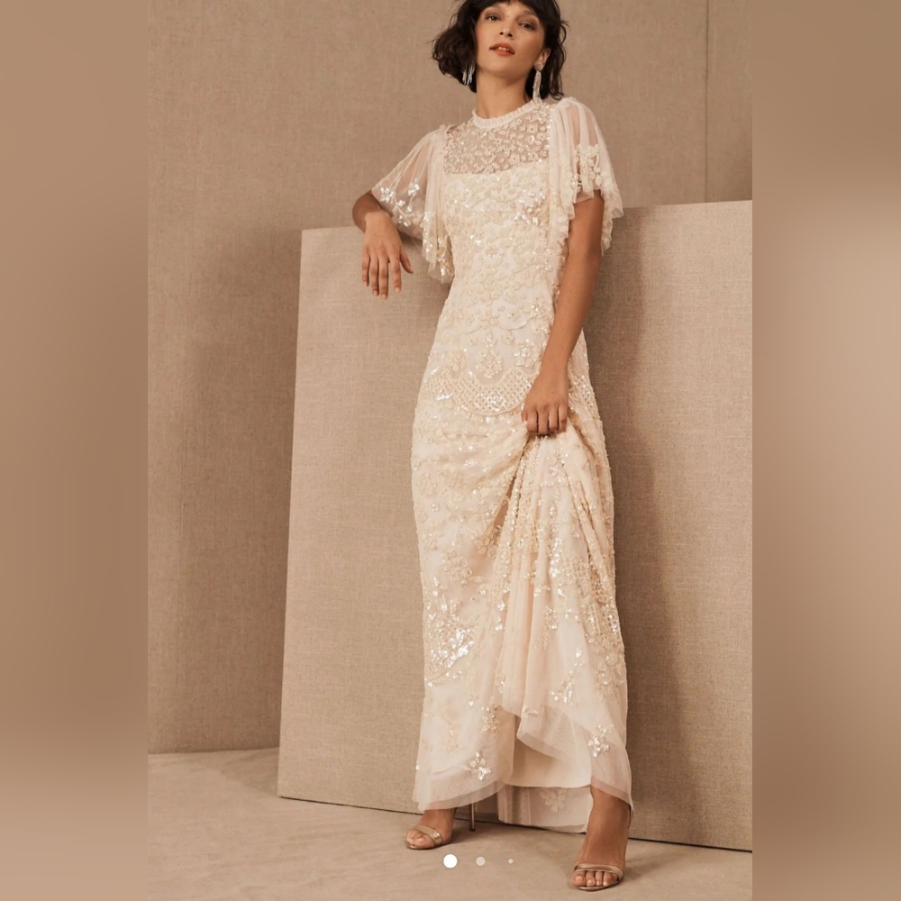 Needle and Thread Honesty Flower Embellished Evening Gown Dress. 12-14